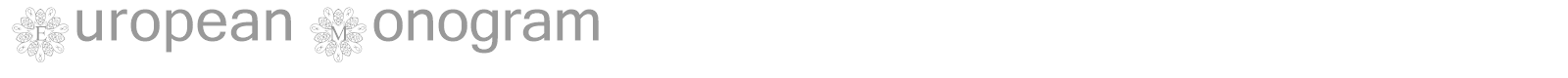 European Monogram font preview